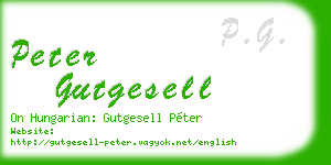 peter gutgesell business card